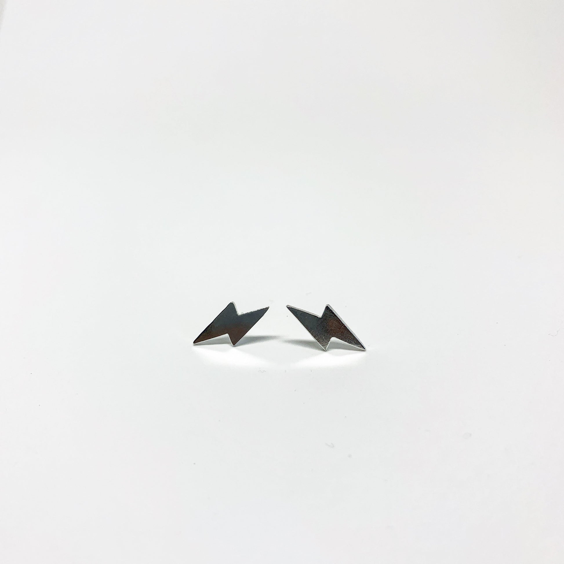 Mini Lightning Bolt Stud Earrings-0