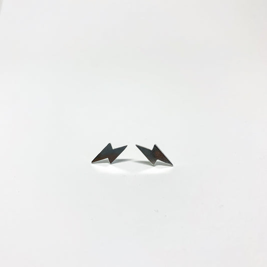 Mini Lightning Bolt Stud Earrings-0